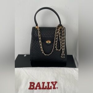 Black Bally quilted vintage Kelly Bag